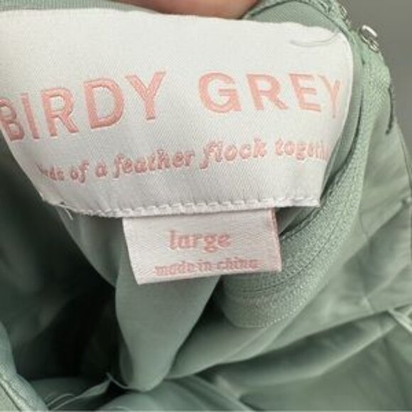 Birdy Grey Grace Convertible Chiffon Bridesmaid Dress in Sage Green Sz L NEW - Picture 5 of 9